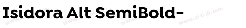 Isidora Alt SemiBold字体转换